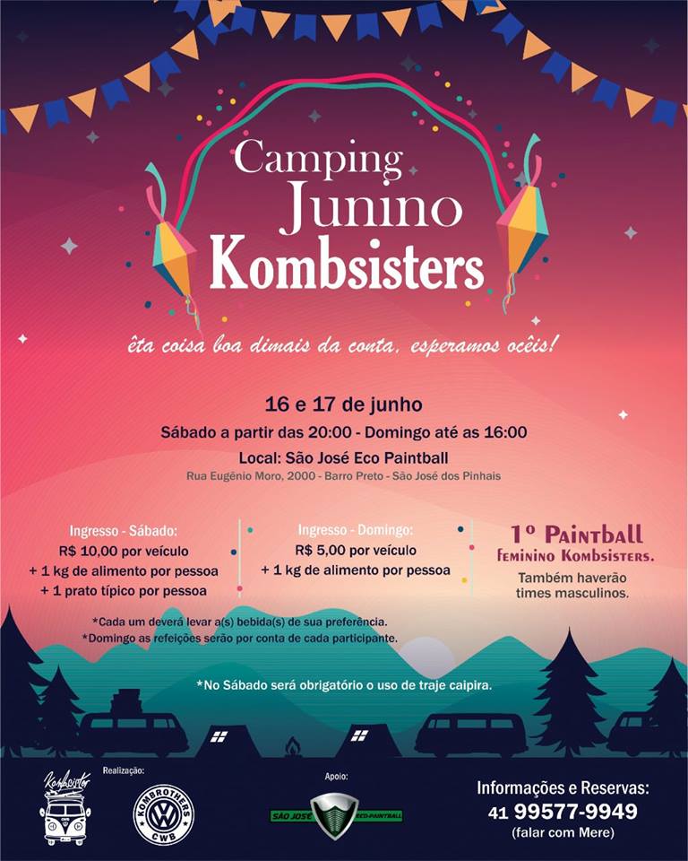 Camping Junino Kombisisters 2018